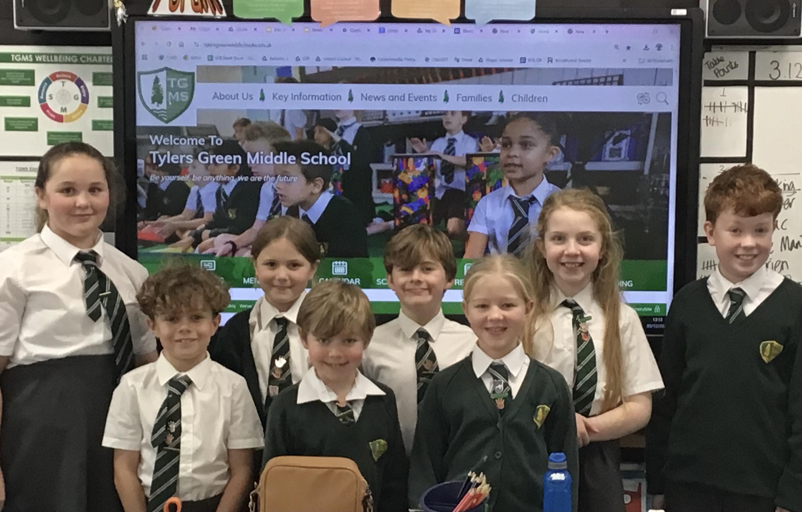 School Council advertising our screens to local schools!